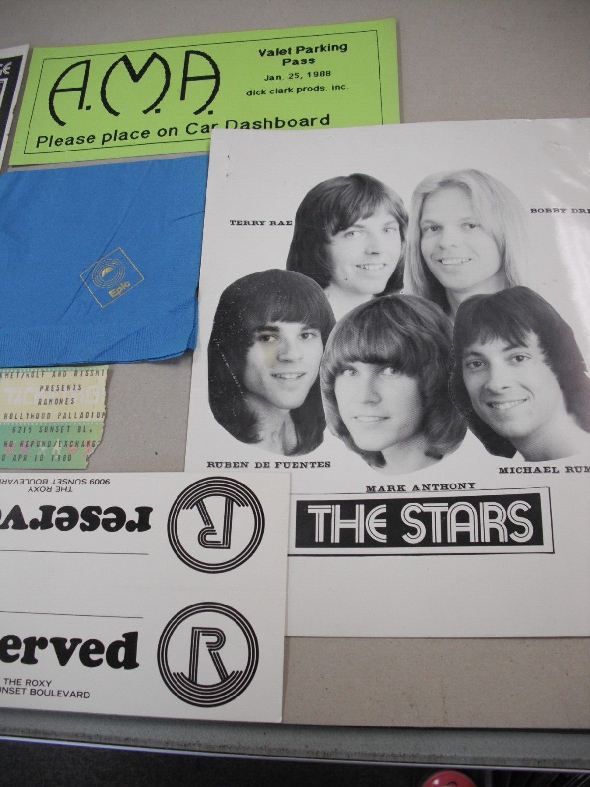 10 1970s & 80s Rock Band & Hollywood Music Club & Studio Promo Items!