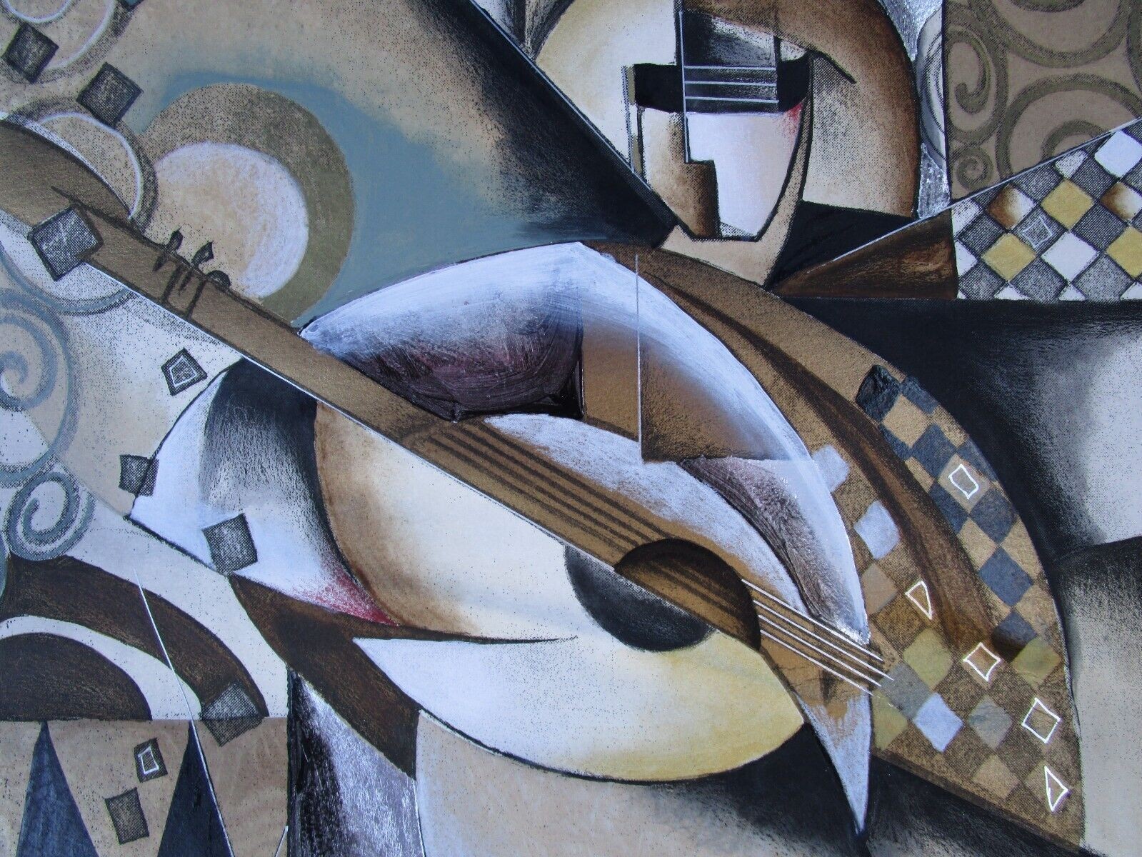 GRASSIA SIGNED & NUMBERED PRINT “JAZZ BLUES II” 197/ 200 ABSTRACT ART