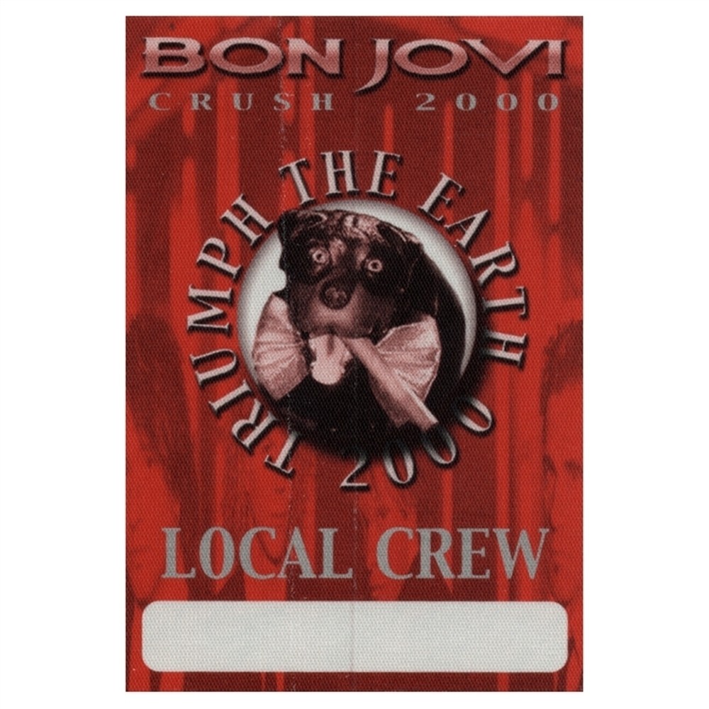 Bon Jovi 2000 Crush concert tour Working Crew Backstage Pass