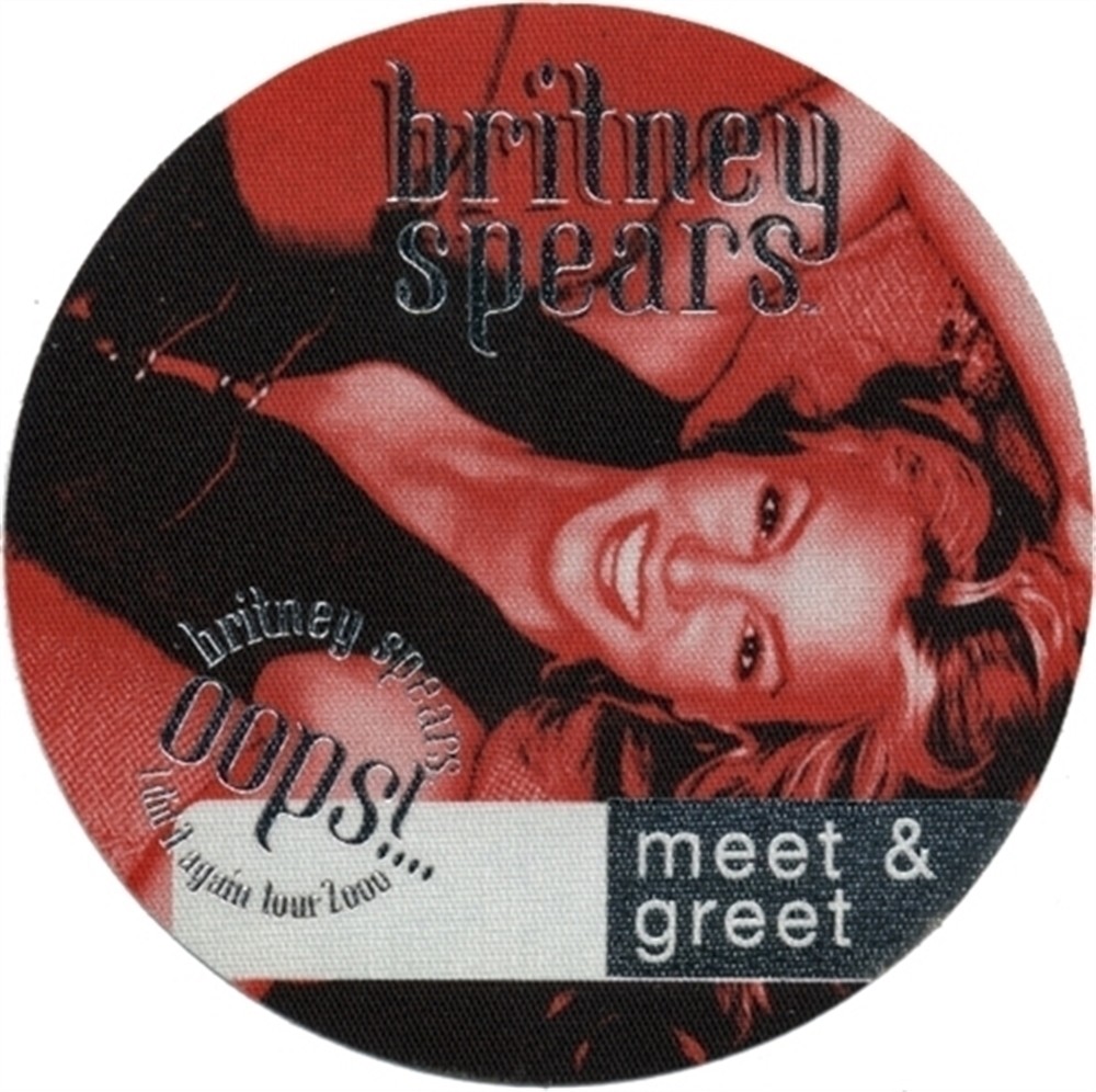 Britney Spears 2000 Oops!… I Did It Again concert tour Backstage Pass