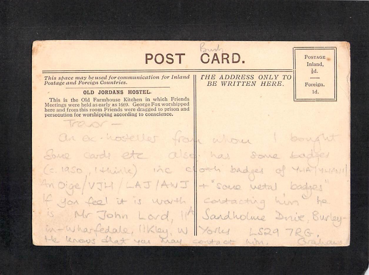 A4898 UK Old Jordan Hostel Farmhouse Kitchen vintage postcard