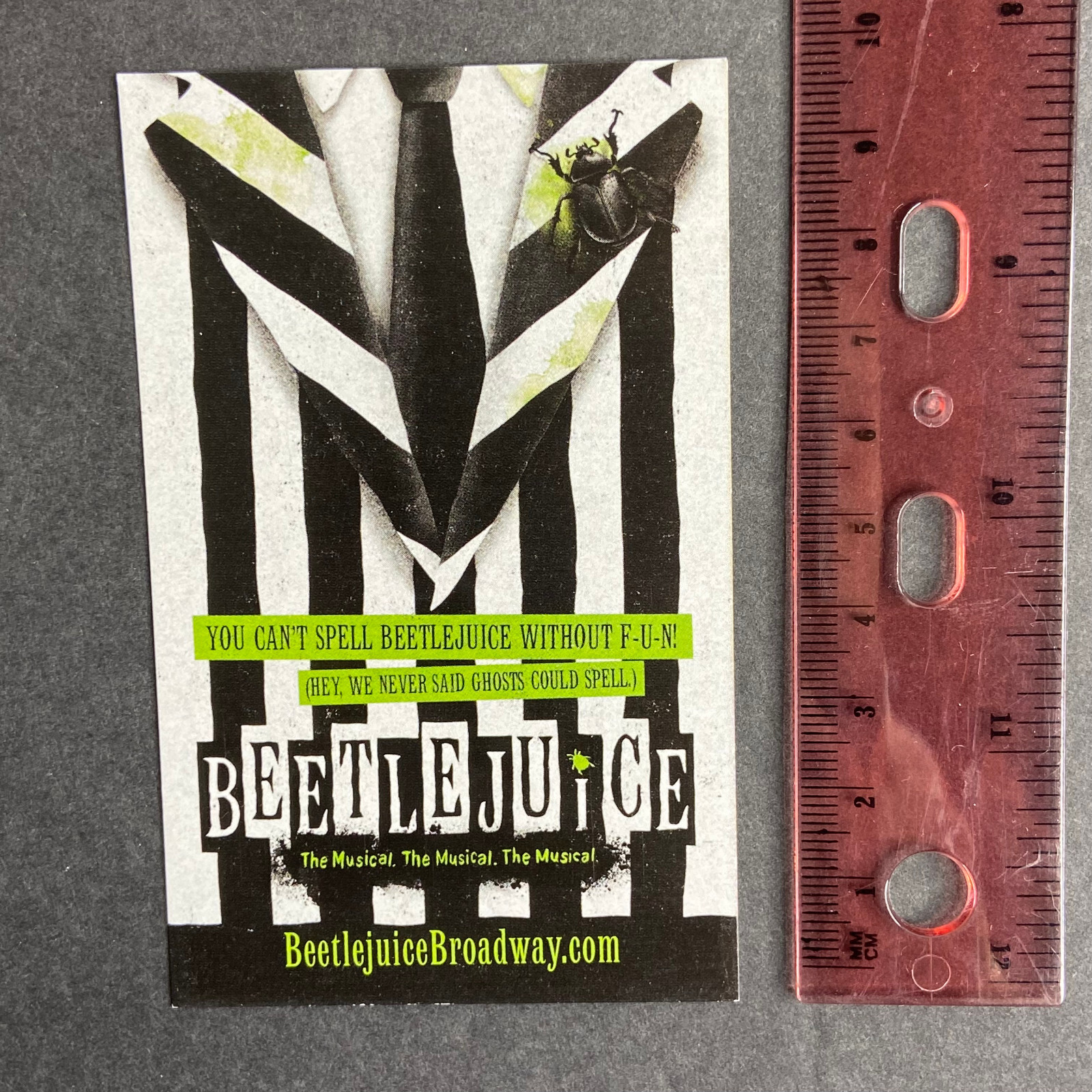 Beetlejuice Promo Ad Flyer Handbill Pocket NYC NY New York City Broadway