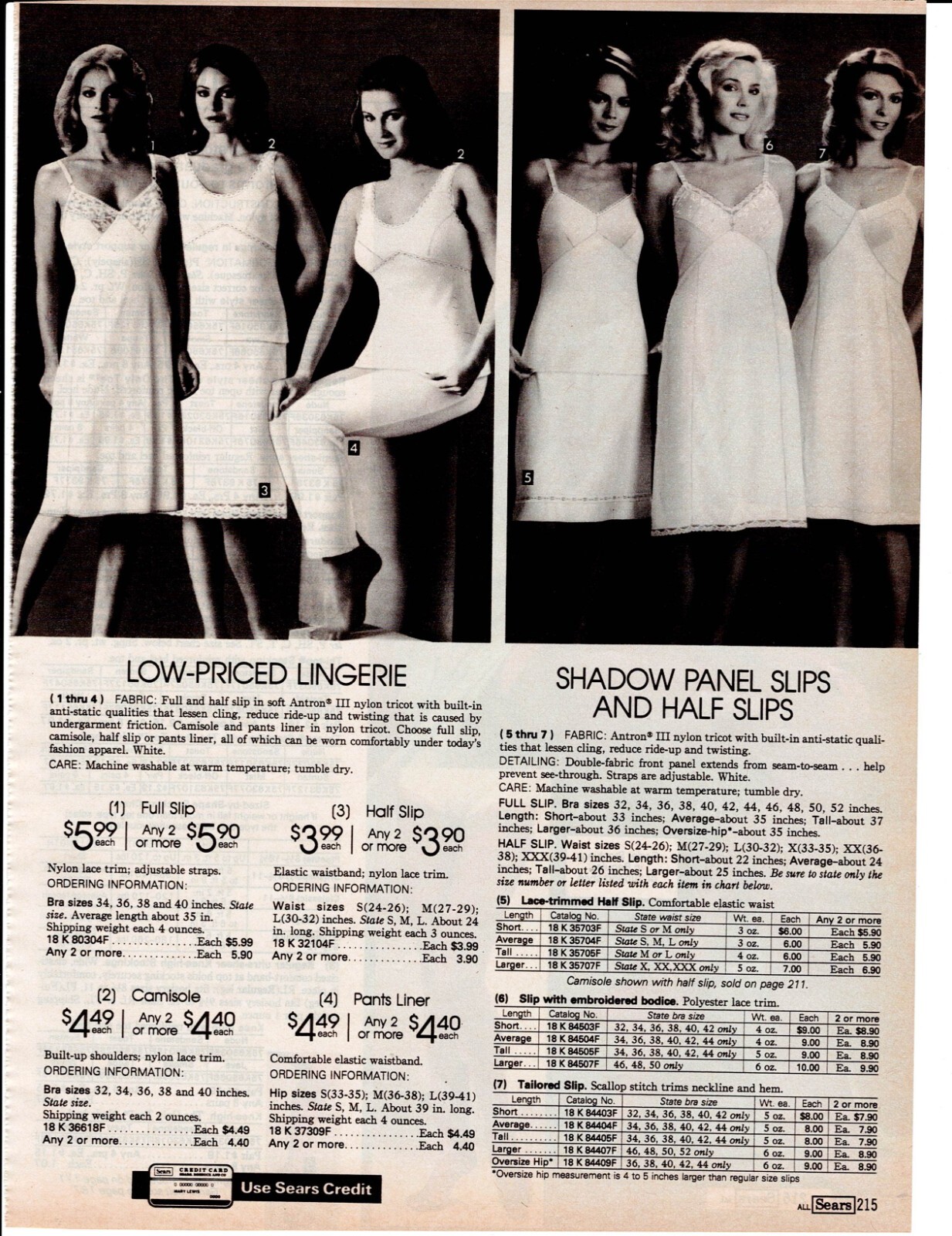 VINTAGE 80’S CATALOG LADIES SLIPS BRAS HOSIERY PHOTO CLIPPING ADS PRINTS
