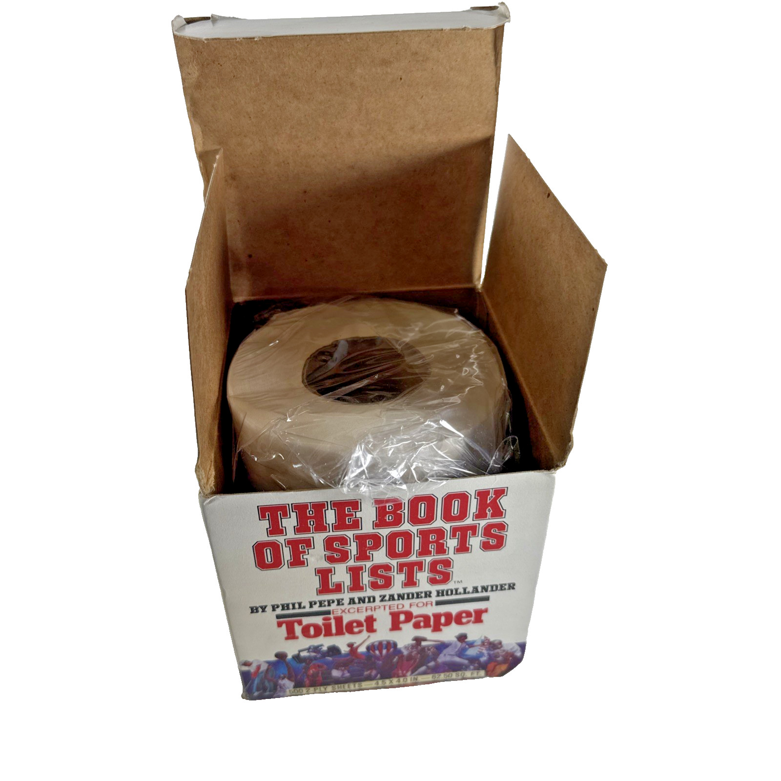 NOS Novelty Toilet Paper Vintage 80s The Book Of Sports Lists READ PLEASE!