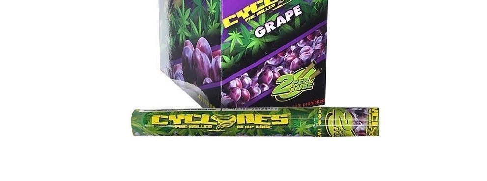 Cyclones Pre Rolled Hemp Cones 2 Per Tube For Tobacco Only – GRAPE Lot of 9