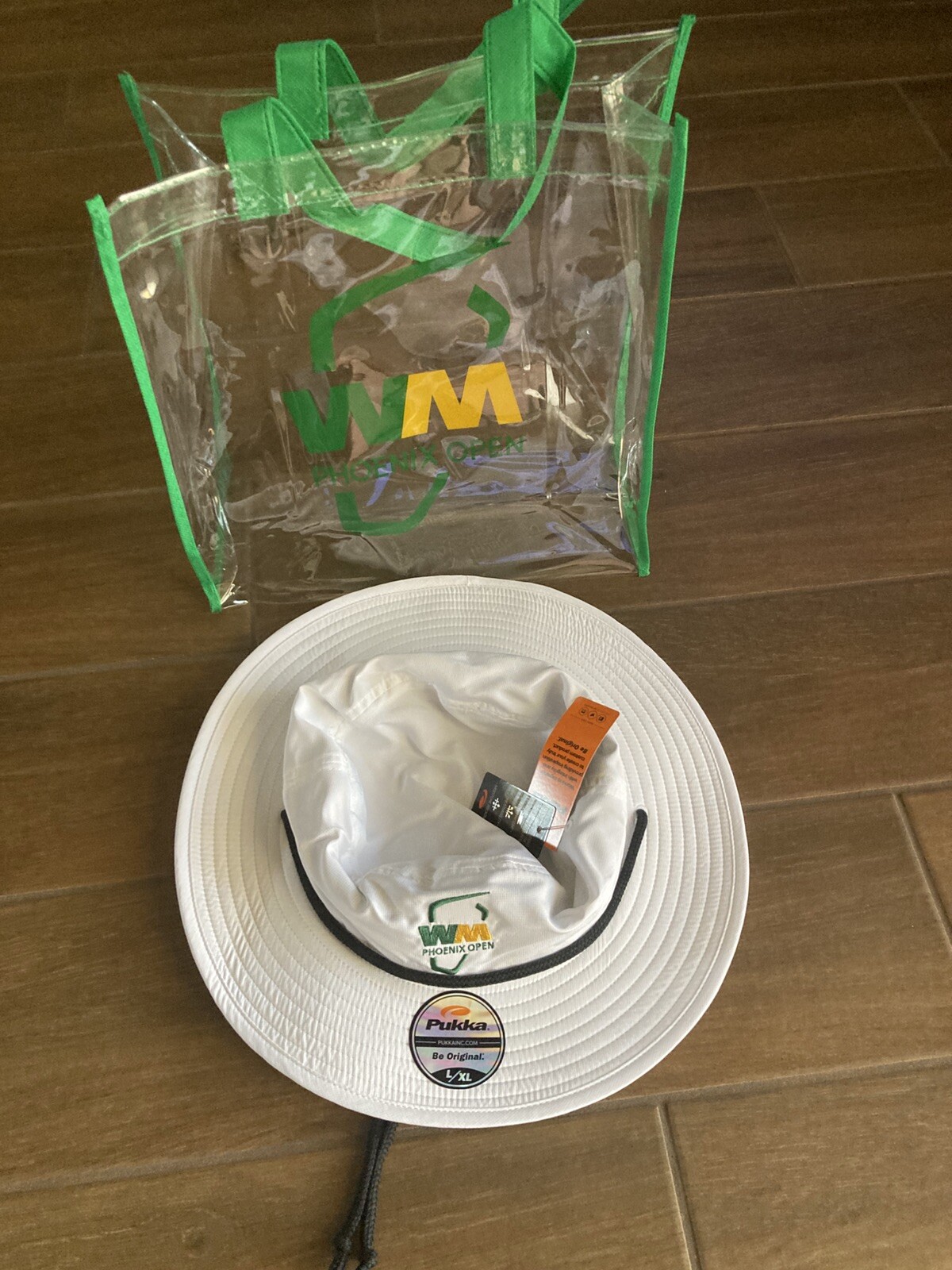 2025 Waste Management Phoenix Open White L Bucket Hat With WM Tote Bag OOS VHTF!