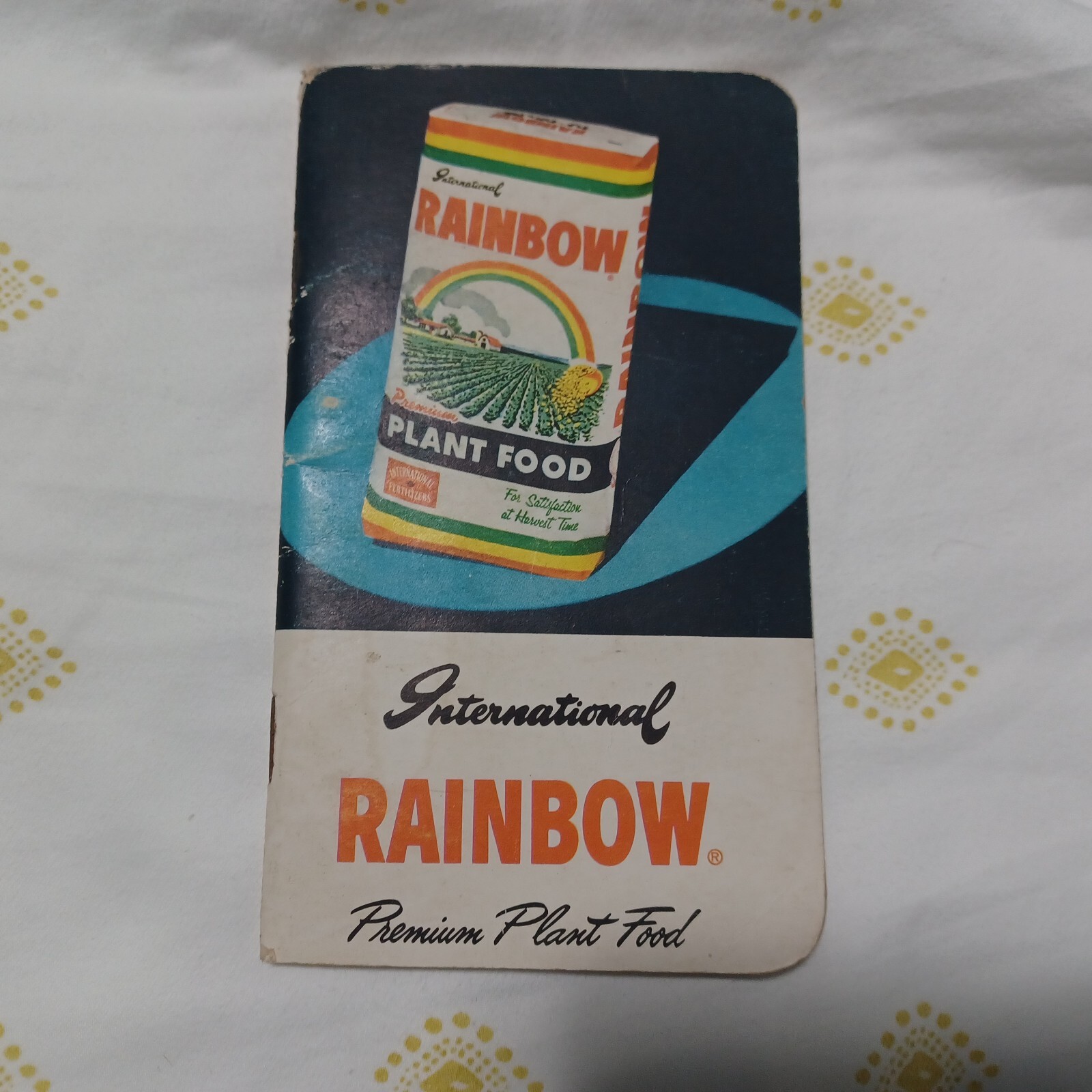 1958 Rainbow Premium Plant Food Calendar Pamphlet Camp Point IL Lee Fertilizer