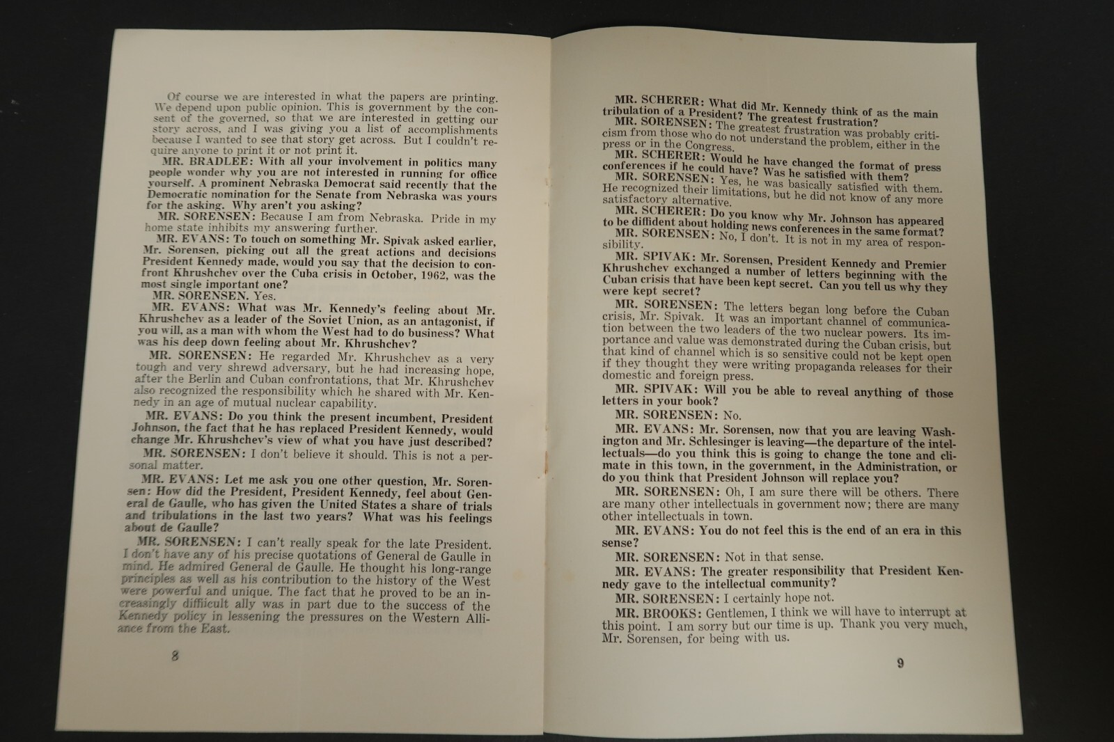 Meet The Press National Broadcasting Company Lawrence Spivak 1964 Booklet Vol. 8