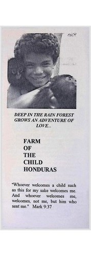 Farm of the Child Brochure Honduras Guatemala 1987 Non-Profit Orphans Education