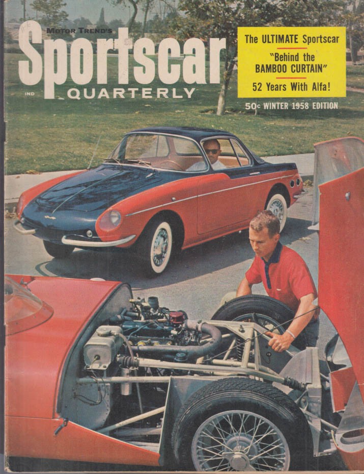 SPORTS CAR QUARTERLY Winter 1958 Alfa-Romeo; Lister-Jaguar Goodwood; Jack McAfee