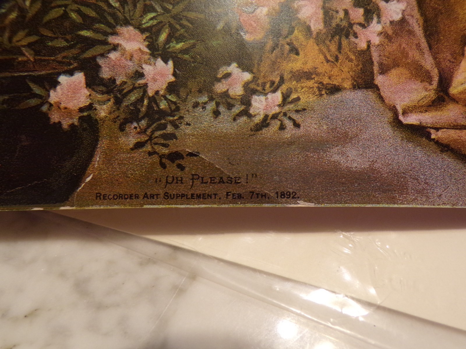 VTG 1892 Lithograph “Uh Please”