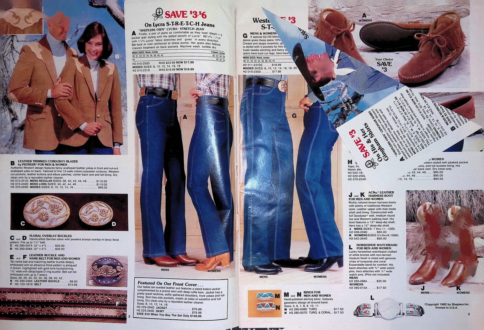 Sheplers Western Wear Catalog Holiday 1982 Cowboy Ad Fringed Suede Jacket