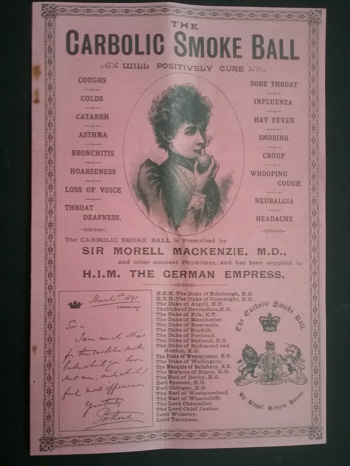 VICTORIAN THE CARBOLIC SMOKE BALL BOOKLET ***(SEE DESCRIPTION FOR DETAILS)***