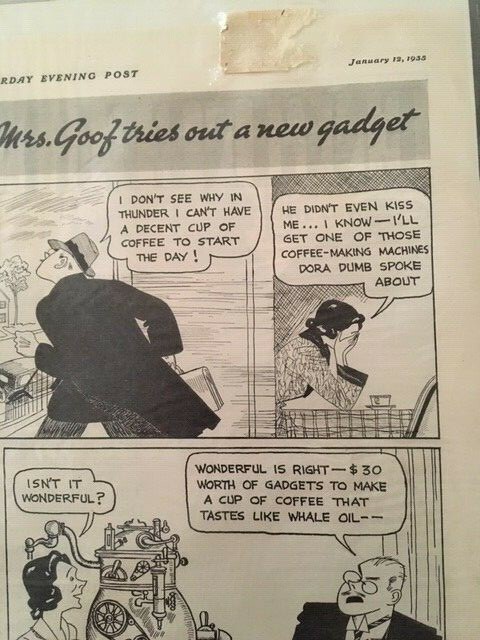 Vintage 1935 – Chase Sanborn Coffee Mr Mrs Goof Cartoon Magazine Print Ad