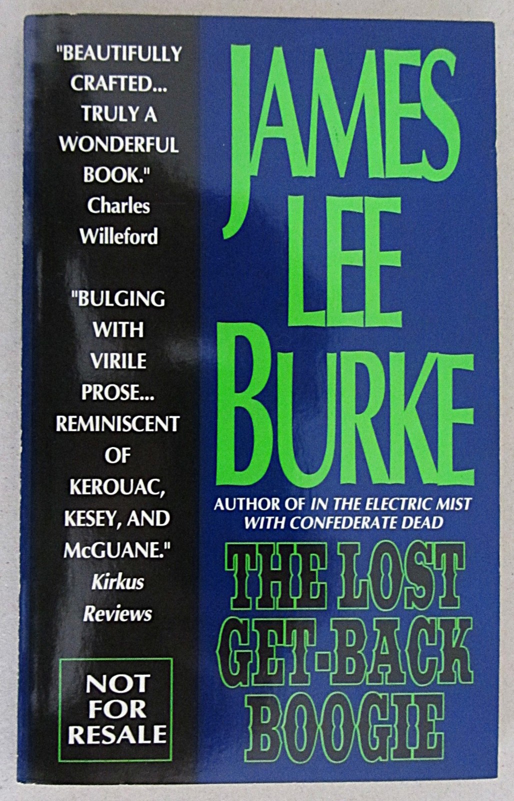 SIGNED~JAMES LEE BURKE~THE LOST GET-BACK BOOGIE~LTD ED MASS MARKE PAPERBACK~1987