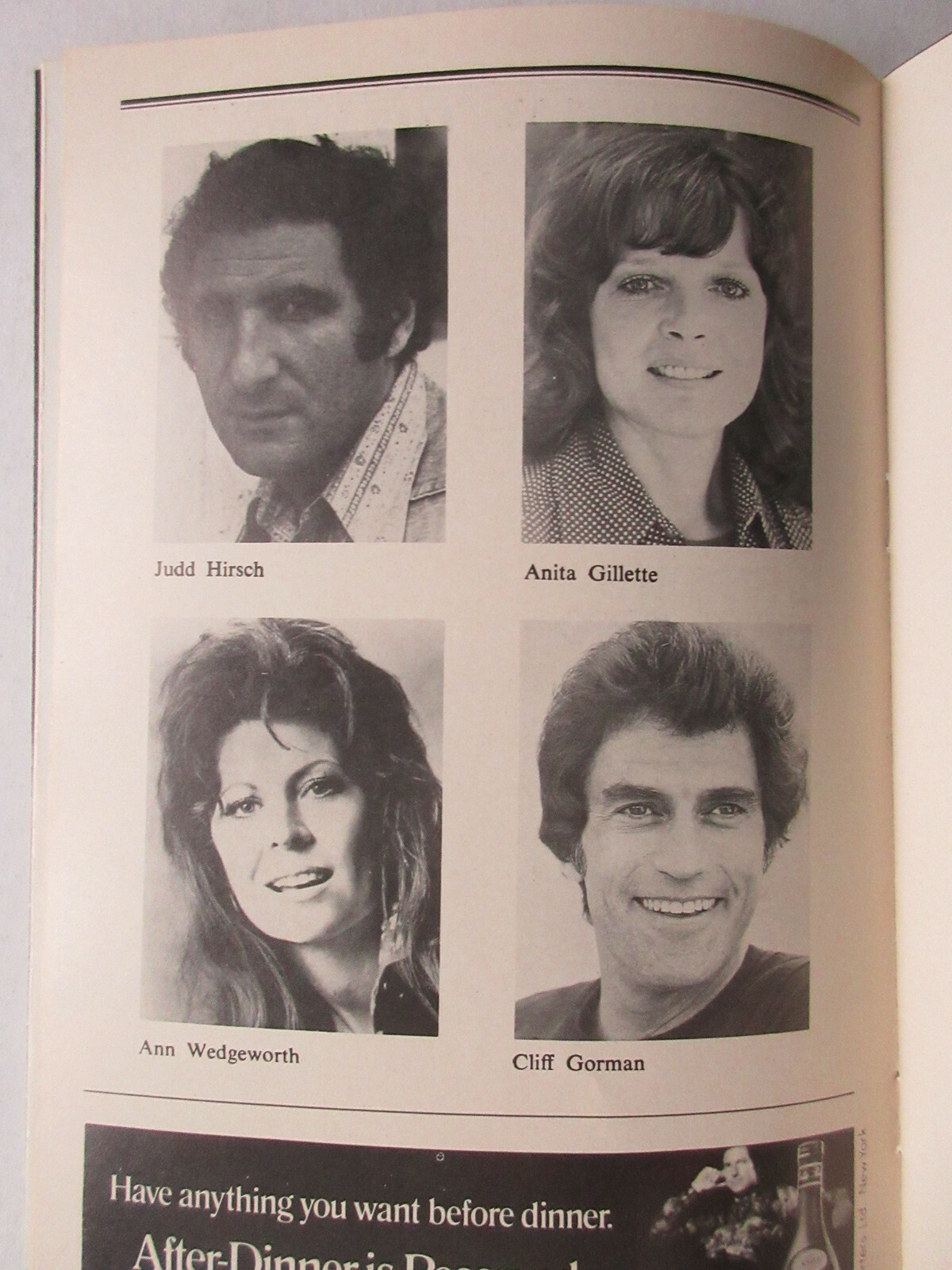 PLAYBILL – chapter two April 1978 New York City NY IMPERIAL THEATRE Judd Hirsch