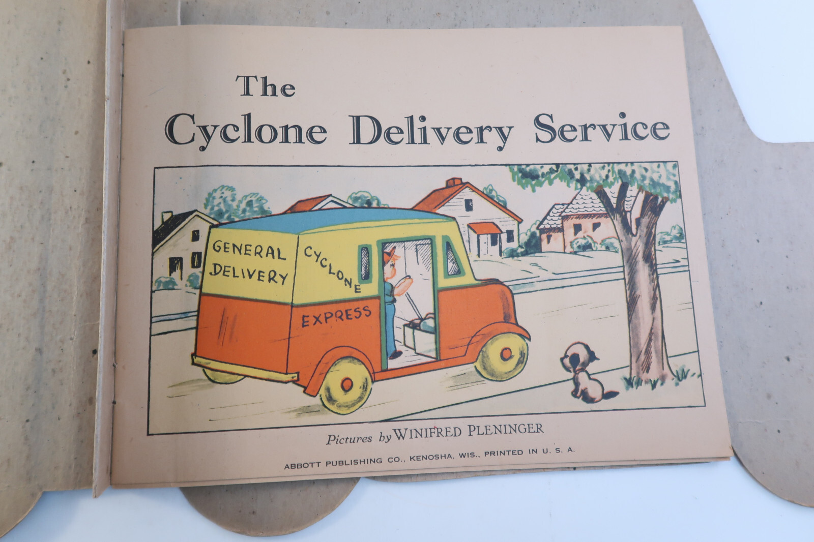Cyclone Delivery Service A Pull Toy Book Abbott Publishing #713 Vintage Item