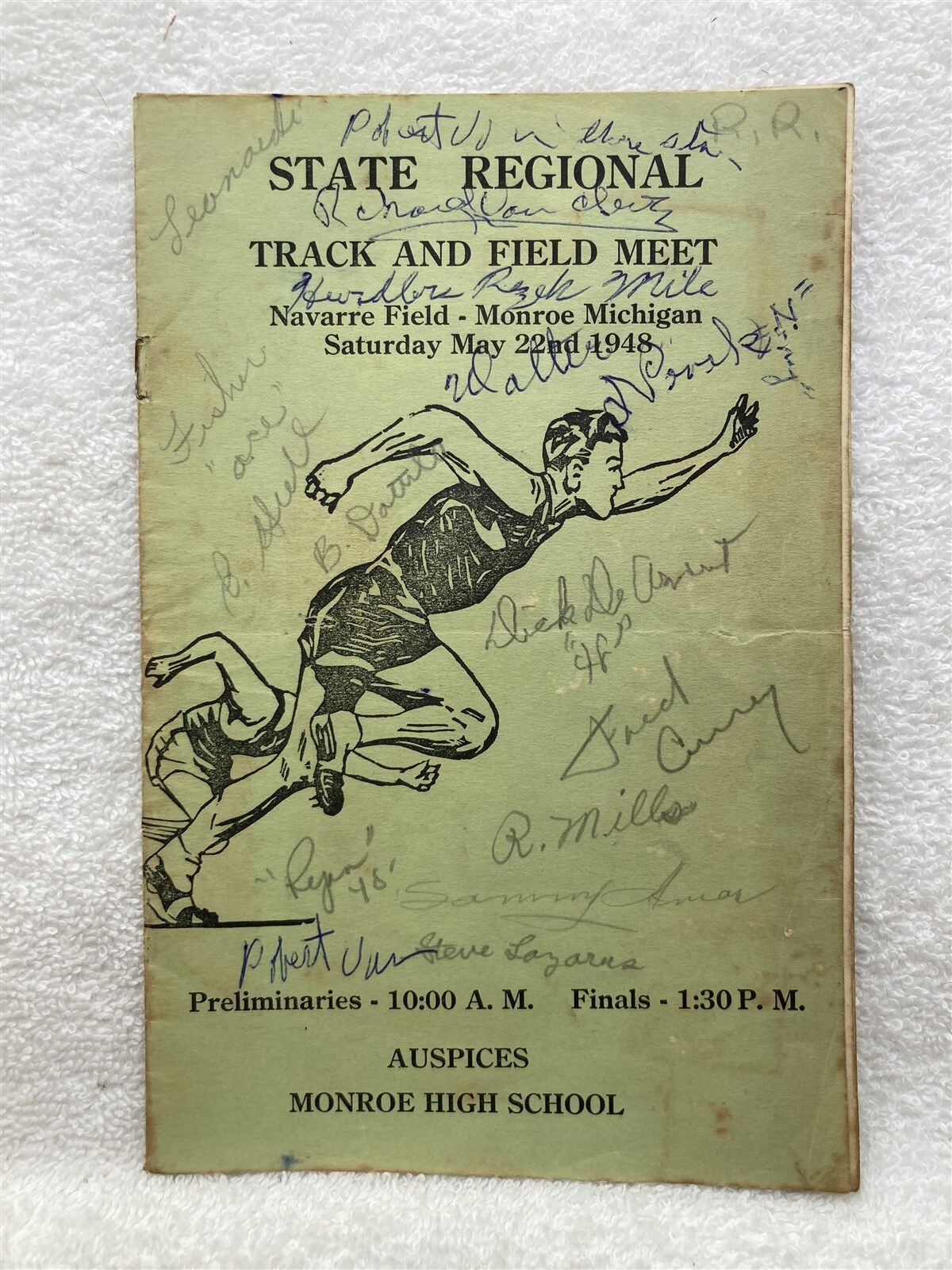 1948 State Regional Track Field Meet Michigan Monroe Highland Park High School