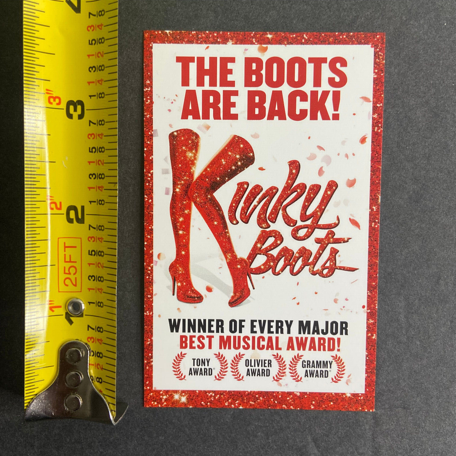 Kinky Boots Back Promo Ad Flyer Handbill Pocket New York City Broadway 2022