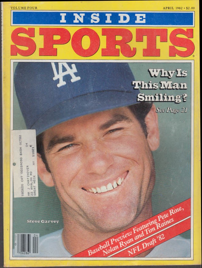 INSIDE SPORTS 4 1982 Steve Garvey; MLB Preview; George Rogers Lou Saban