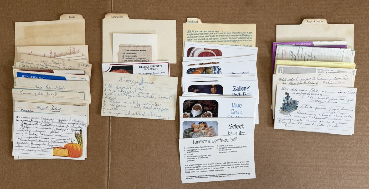 Vintage Recipe Cards And Clippings 1980s And More Recent