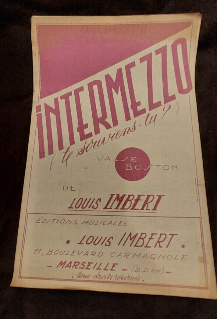 Intermezzo Waltz Boston Imbert Sheet Music