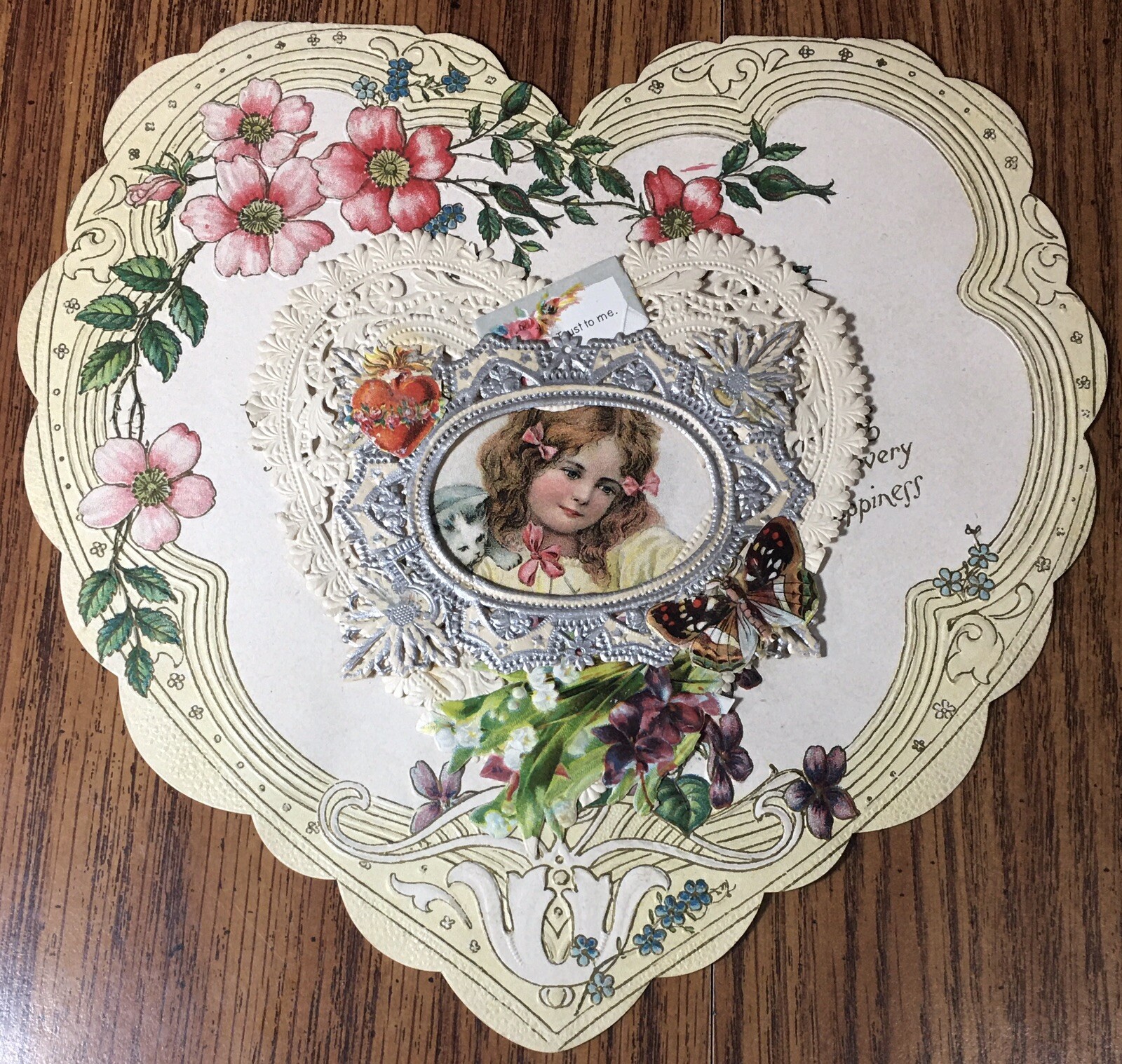 Antique Heart Valentine, To Baby from Grandma 1908 Valentine’s Day Card