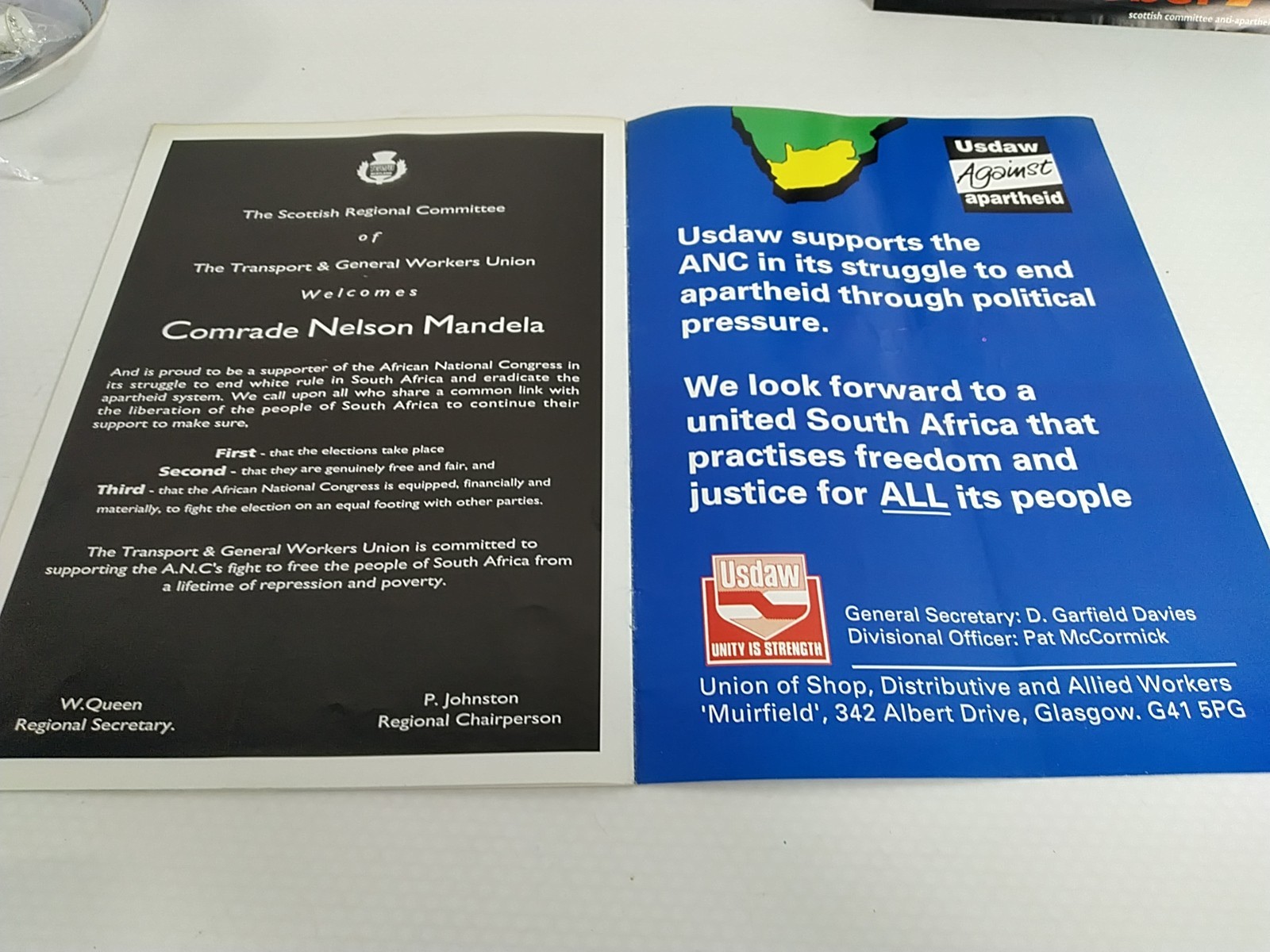 2 Seperate Programmes From Nelson Mandela’s Scottish Visit 1993