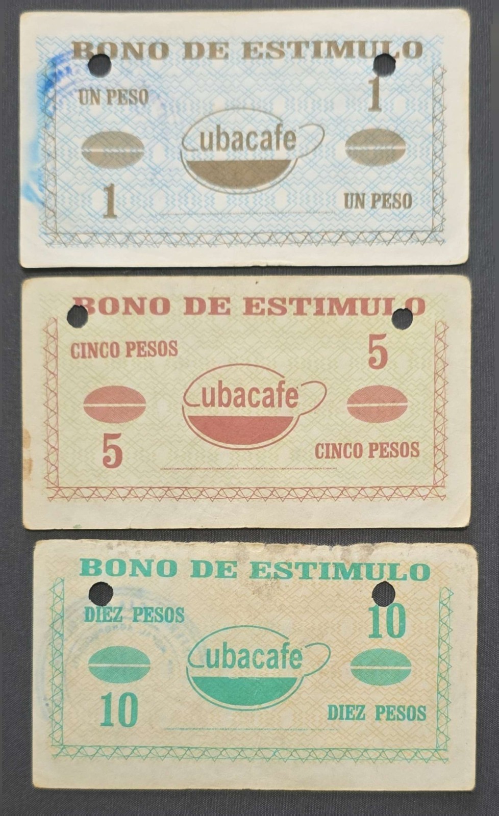 3 Bonos De Estimulo-ministerio De La Agricultura-cafe-1996-98
