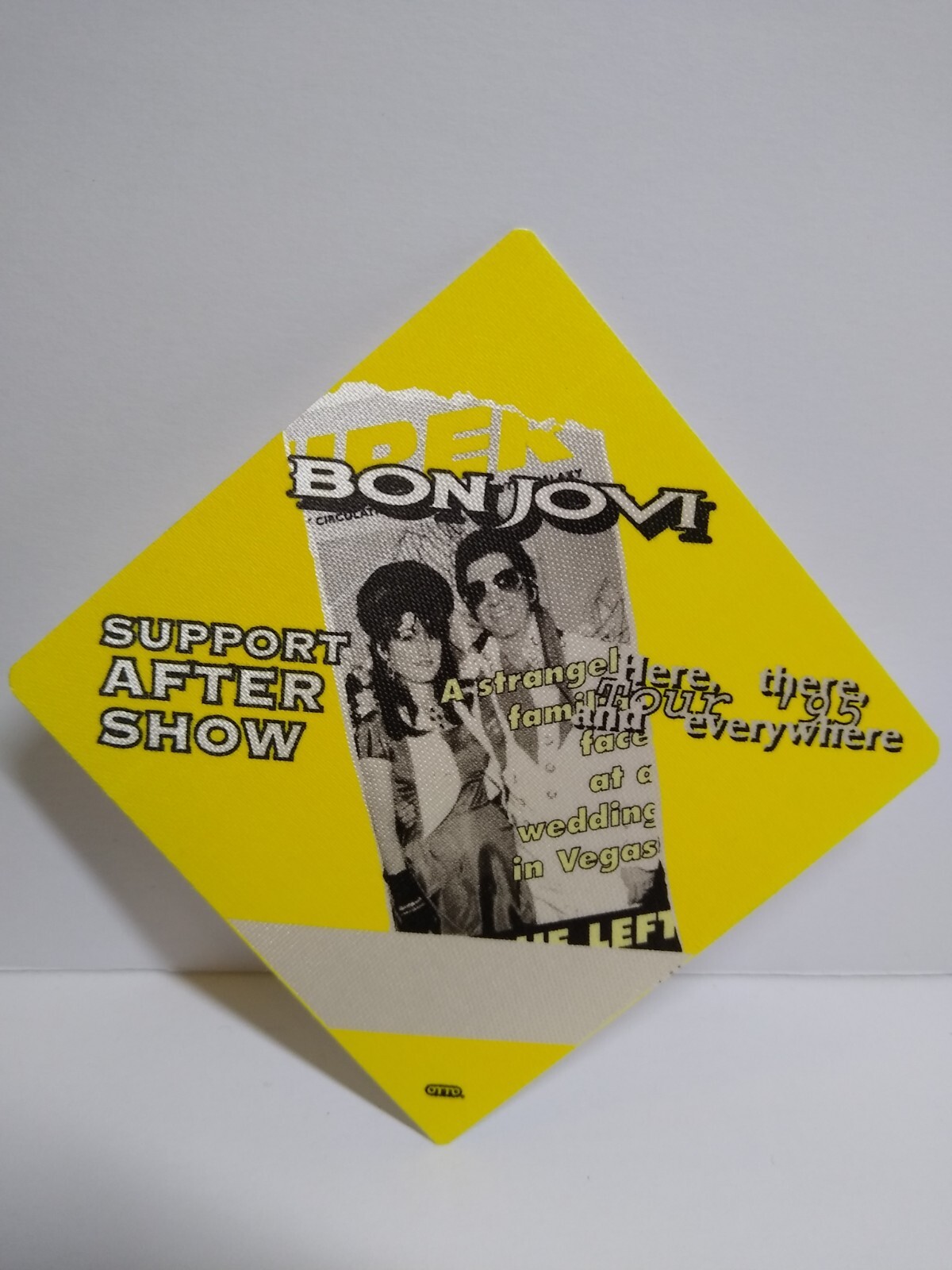 Bon Jovi Backstage Pass Original 1995 Original Here There and Everywhere Yellow