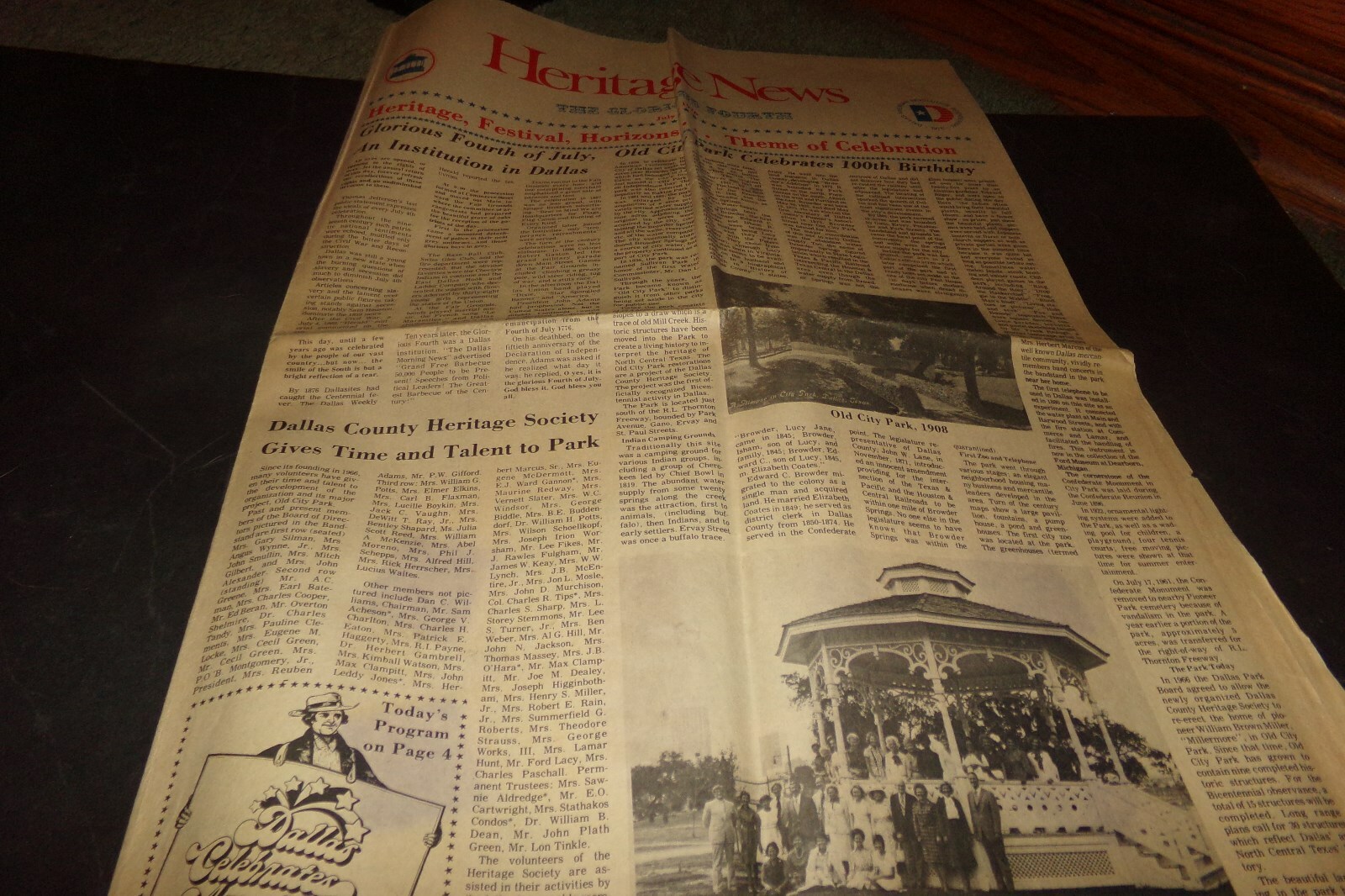 Vintage Heritage News Dallas American Revolution Bicentennial Drummers House 76