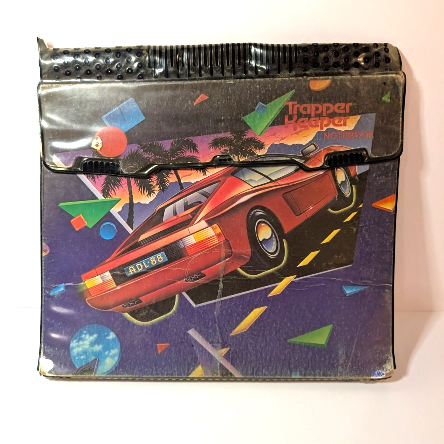 Vintage 80’s Red Ferrari Mead Trapper Keeper Collectible Rare, IN POOR CONDITION