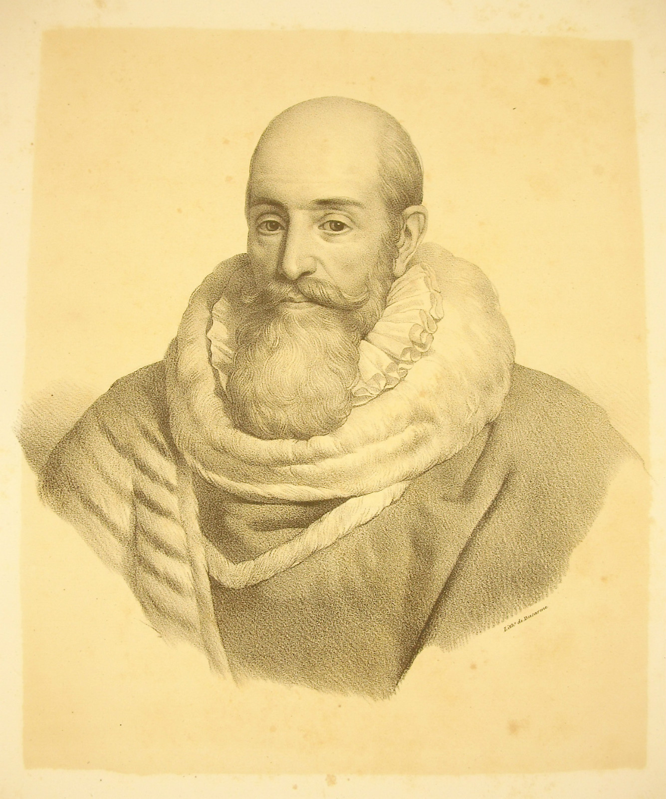 Lithograph by Ducarme portrait of the Minister and Count Louis-Mathieu Molé 19th