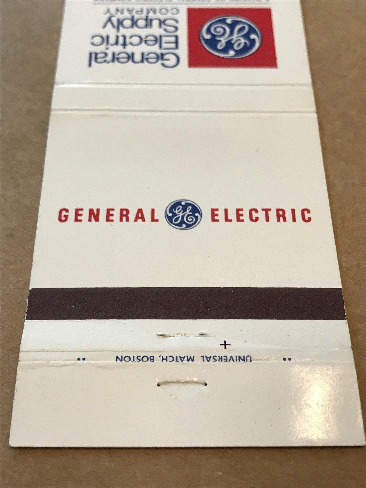 Vintage General Electric Supply – Matchcover, Matchbook