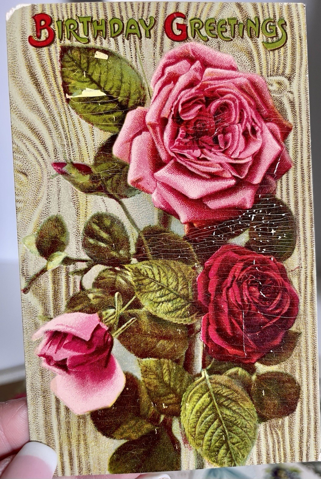 6 Vintage Antique Early 1900’s Floral Postcards Used Condition 5 With Stamps