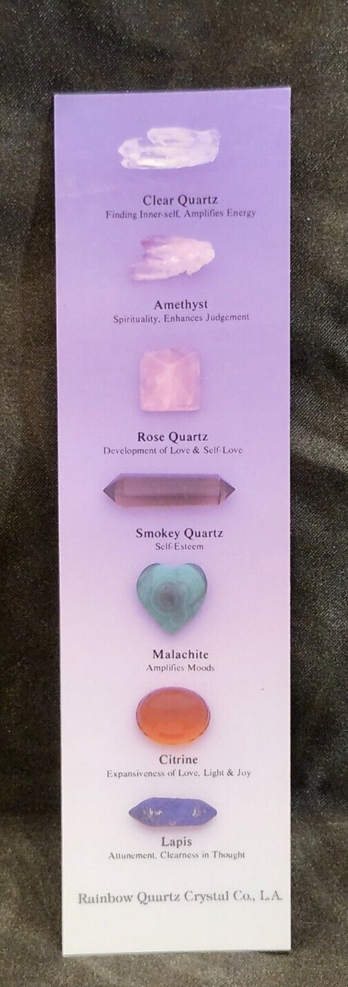 Rainbow Quartz Crystal Company Mineral Amethyst Malachite Lapis Bookmark