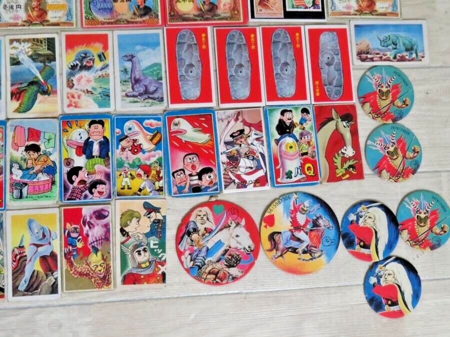 290 Japanense Animation Menko cards Kamen Rider Tiger Mask Spectreman eight man