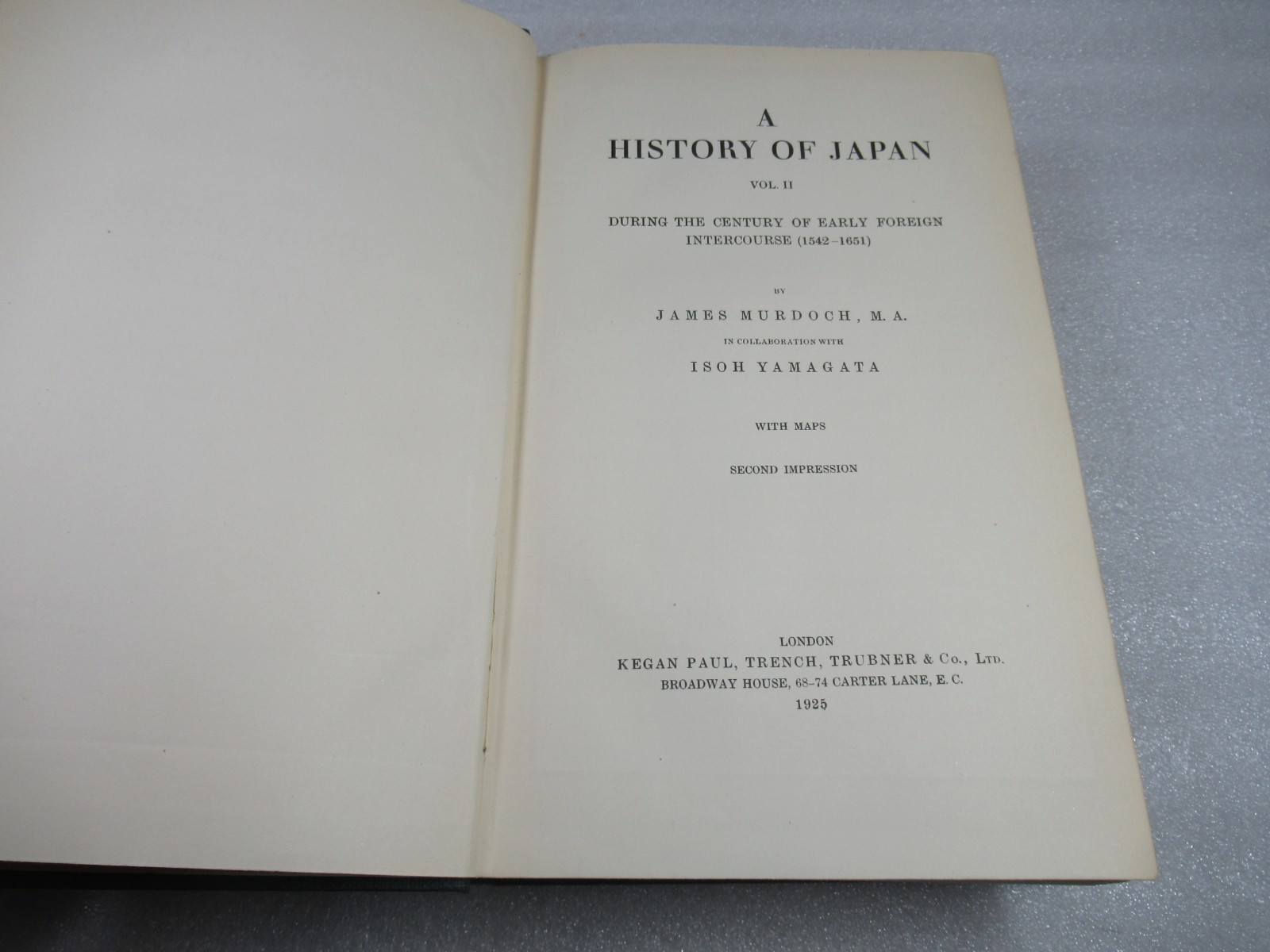 1910-26 A History of Japan – From Origins to 1868 – James Murdoch – 3 volumes