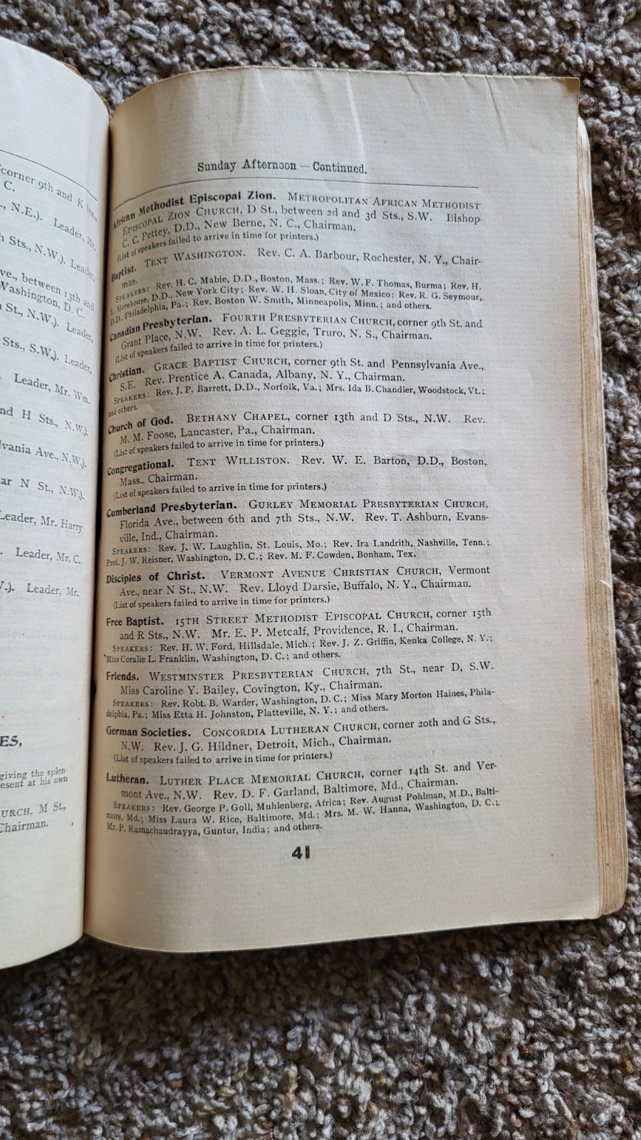 Official Programme Music 15th International Christian Endeavor Convention 1896