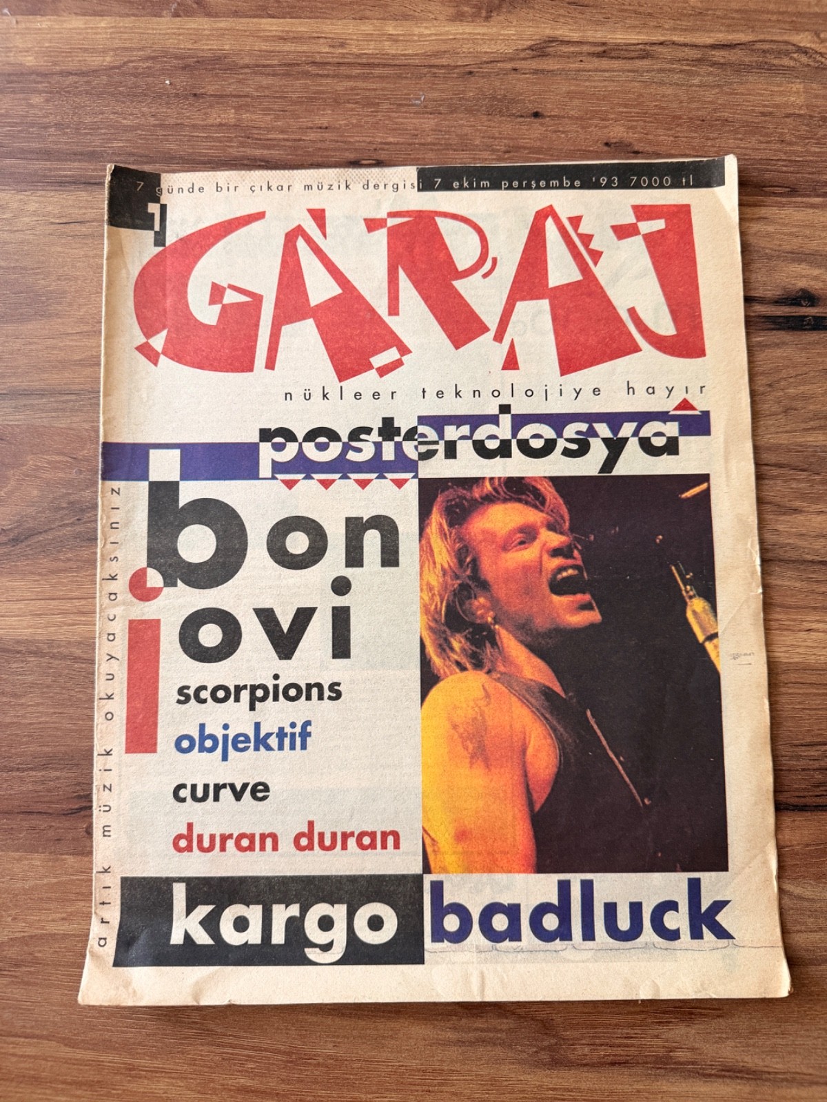 Bon Jovi Scorpions Duran Duran Garaj Turkish Music Magazine 1993 Rare