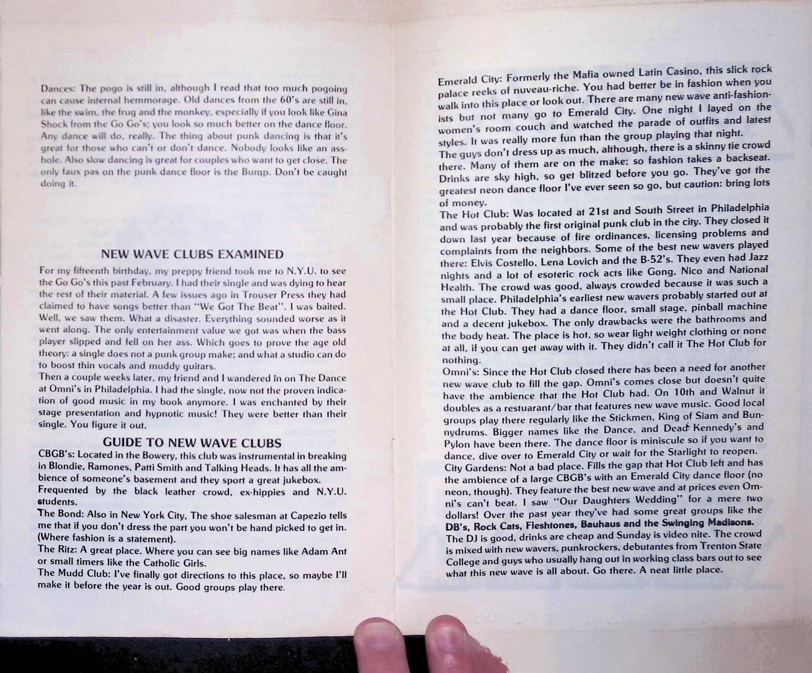 1980s IDIOT’S GUIDE TO PUNK ROCK fanzine CBGB’s Mudd Club NYC Philadelphia