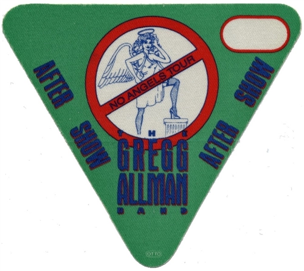 Gregg Allman 1987 No Angels concert tour After Show Backstage Pass