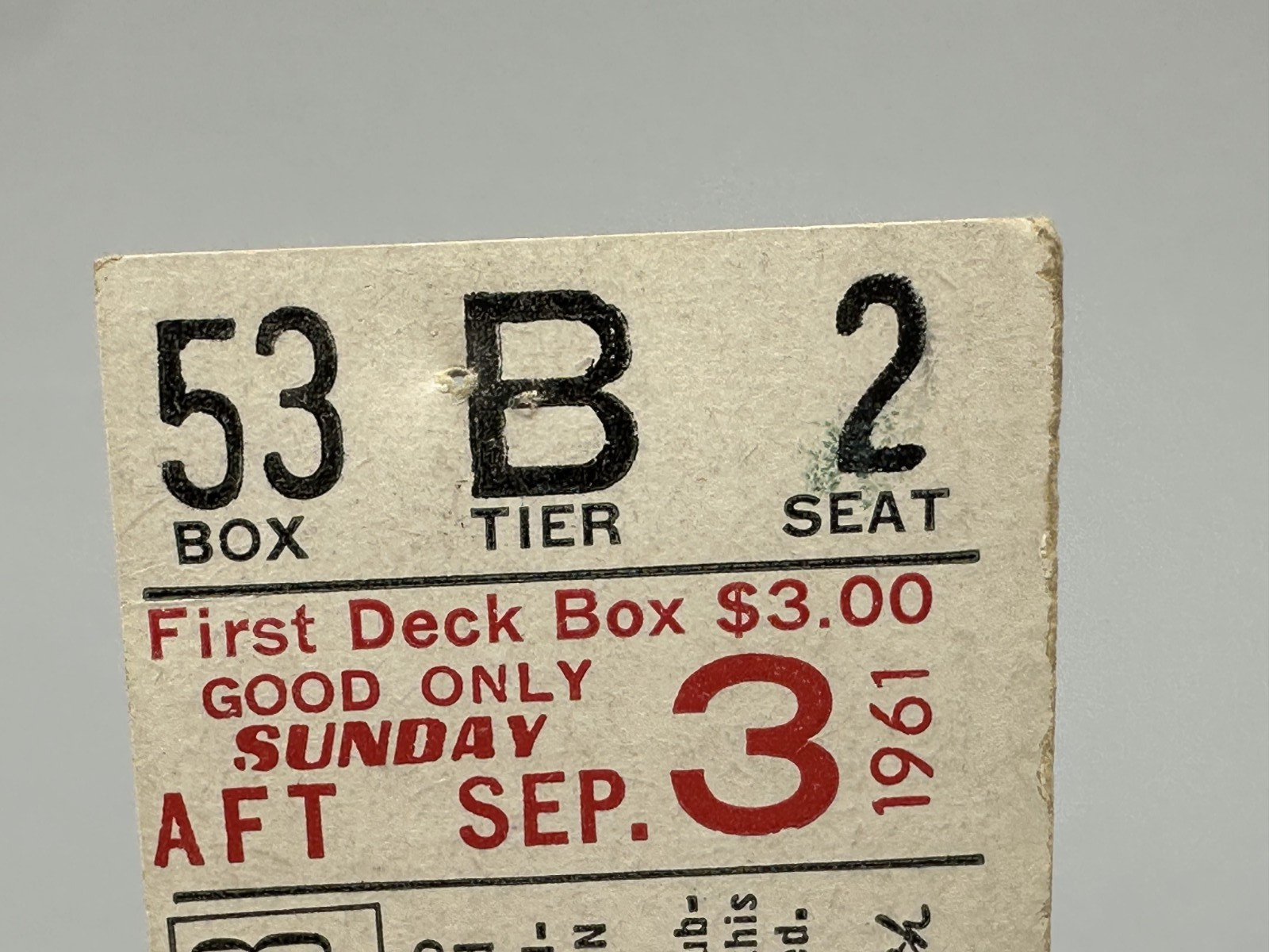 Vintage MINNESOTA TWINS Sept 27 1961 CLEVELAND INDIANS Baseball Game Ticket Stub