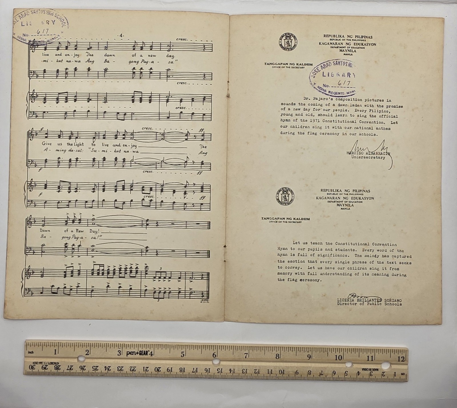 1971 Philippines Constitutional Convention Inaugural Hymn”The Dawn Of A New Day”
