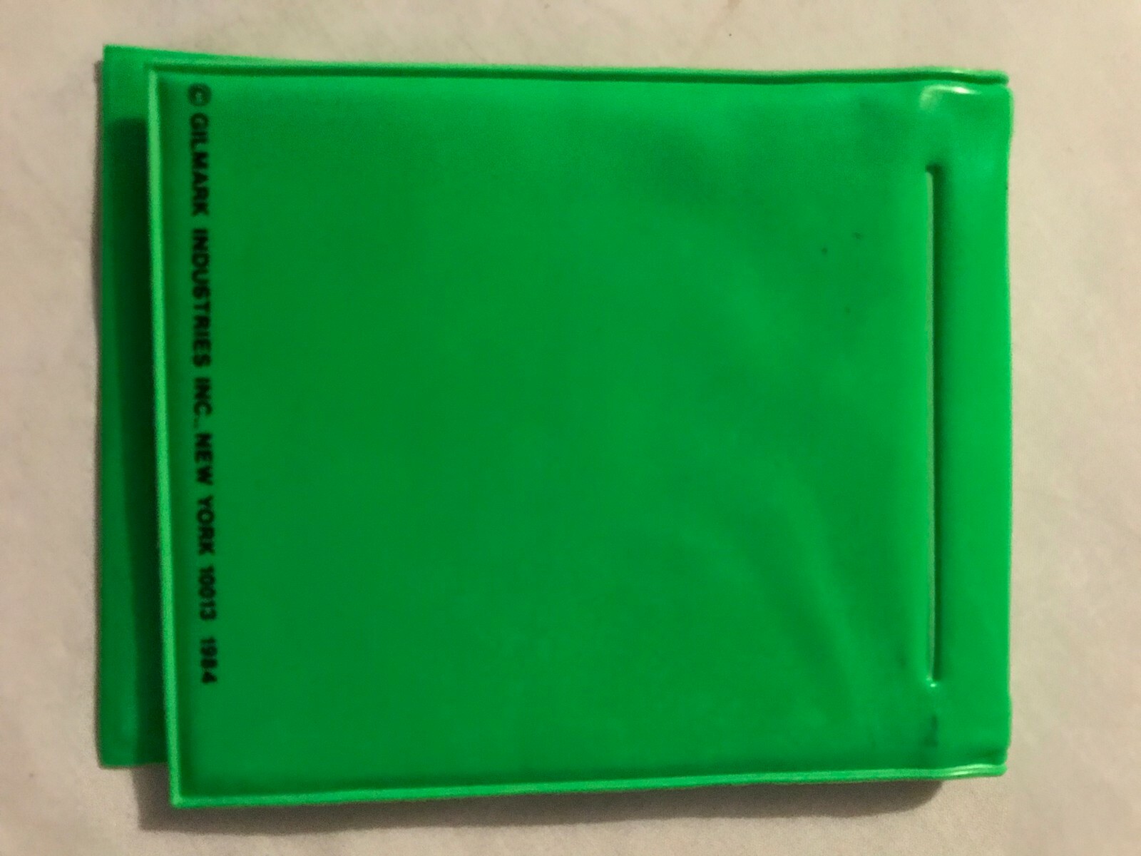 Vintage 80’S Neon Green Note Pad Case Gilmark Industries New York Purse Thinner