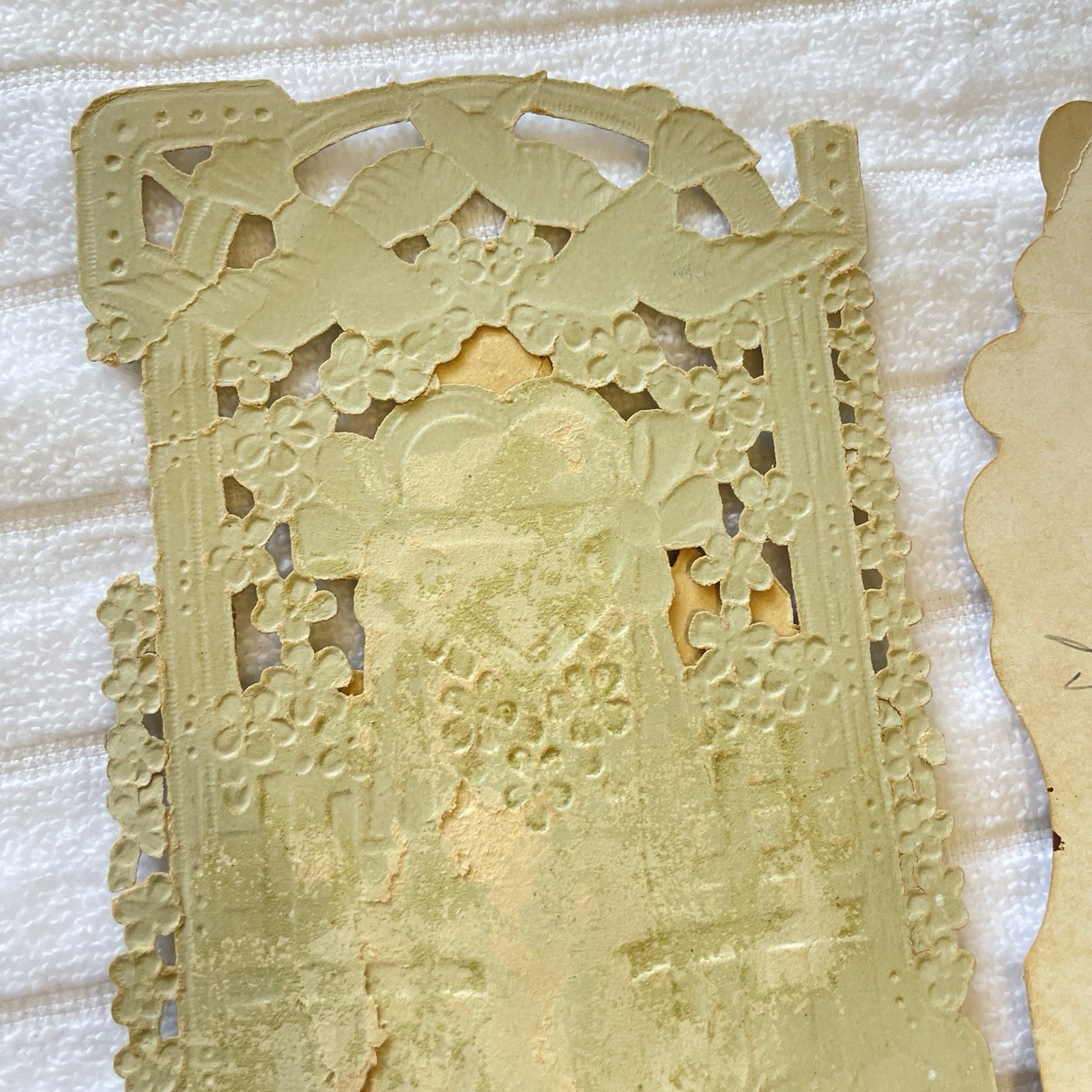 Vintage Embossed German Heart Flowers Love Scrap Die Cut Lot Paper Valentine