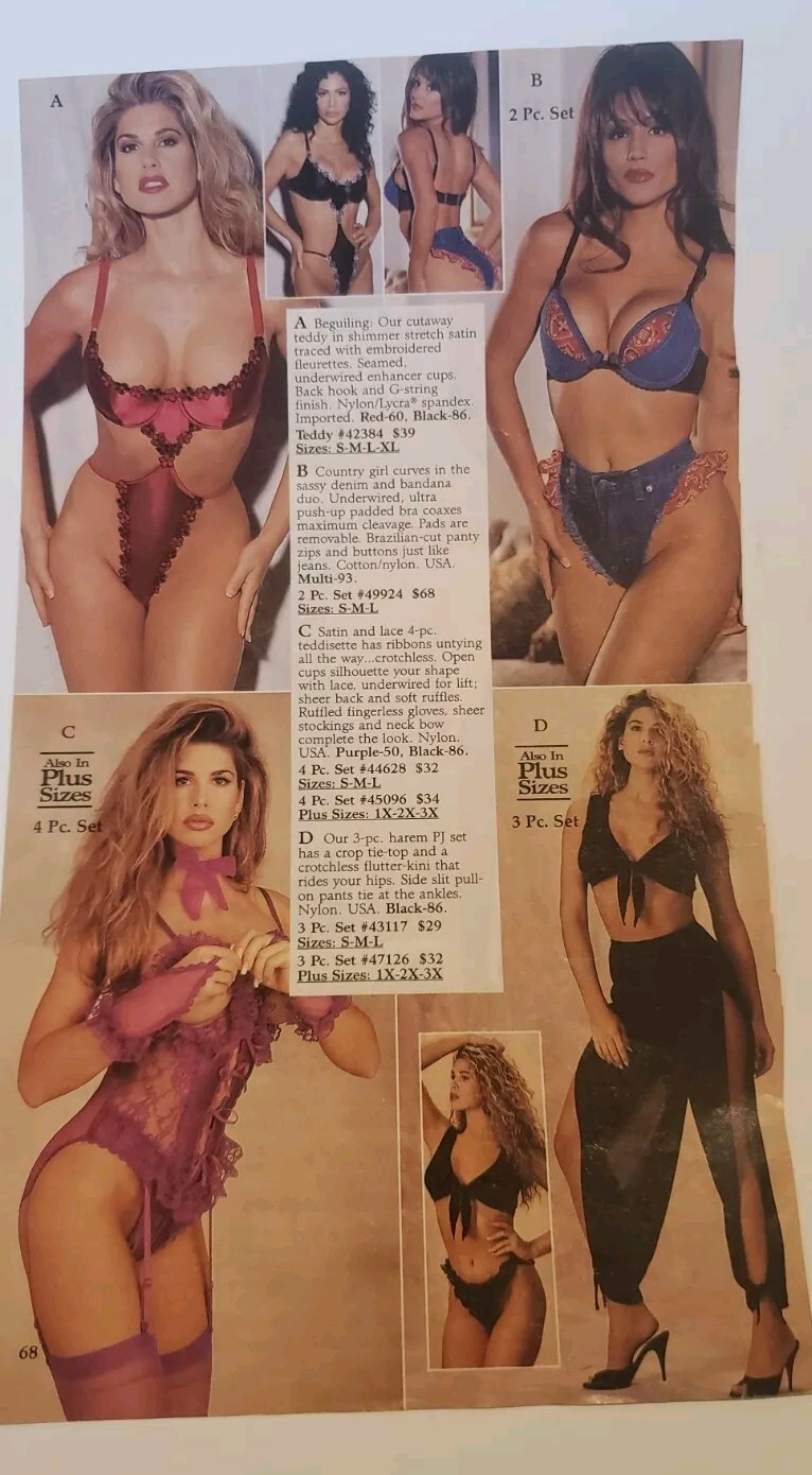 Vintage Women’s Bra Panties Lingerie Underwear 2 Pages 2-sided Catalog Print Ads