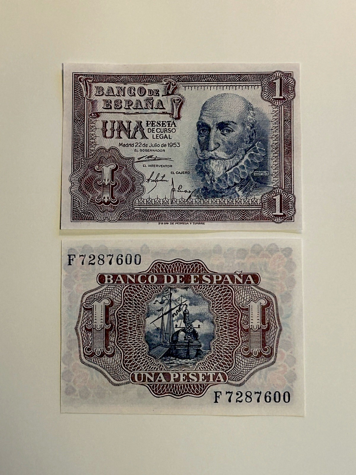 ANDORRA / LAMINATED HISTORICAL REPLICA PRINT – (P) 1 PESSETA NOTE