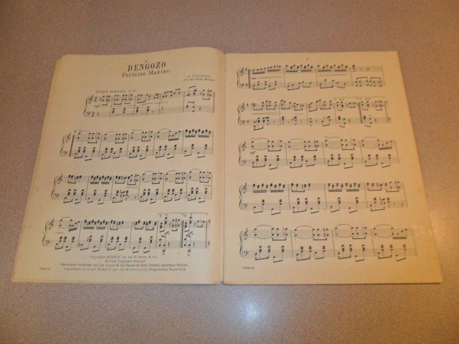 1914 CASTLE SOCIETY DANCE FOLIO For Piano Vintage Music Book, 9 Songs, 32 pages
