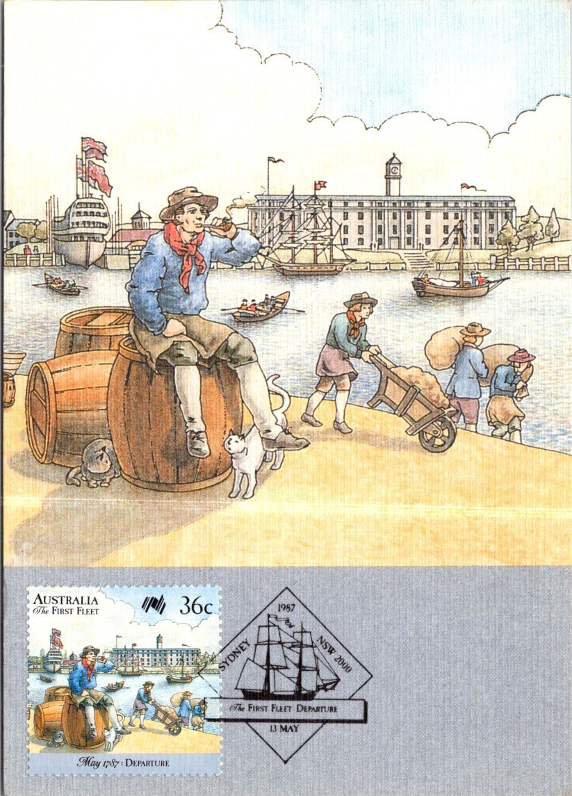 (1273) 24-7-2025 – Australia – selection of 5 early maxicard (First Fleet) B